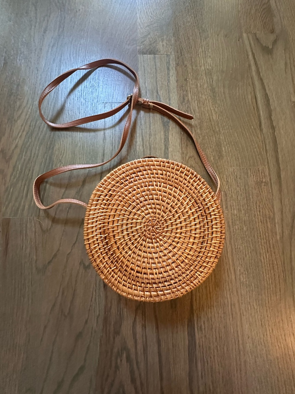 New! Rattan woven crossbody